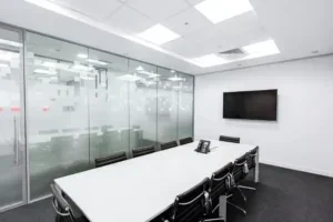 Custom Etched Glass Signs for New York Law Firms and Financial Offices – detail photo